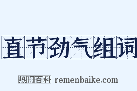 直节劲气组词是什么意思的图片